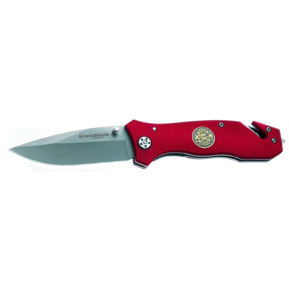 Couteau Pliant Multi-fonctions Fire Brigade Manche G10 Boker Magnum 1 Couteau Pliant Multi-fonctions Fire Brigade Manche G10 Boker Magnum