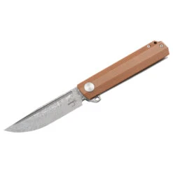 Couteau De Poche Cataclyst Brown Damascus Manche MicartaAcier Boker Plus