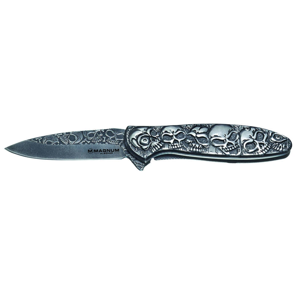 Couteau De Poche Dia De Los Muertos Manche Acier Boker Magnum 1 Couteau De Poche Dia De Los Muertos Manche Acier Boker Magnum
