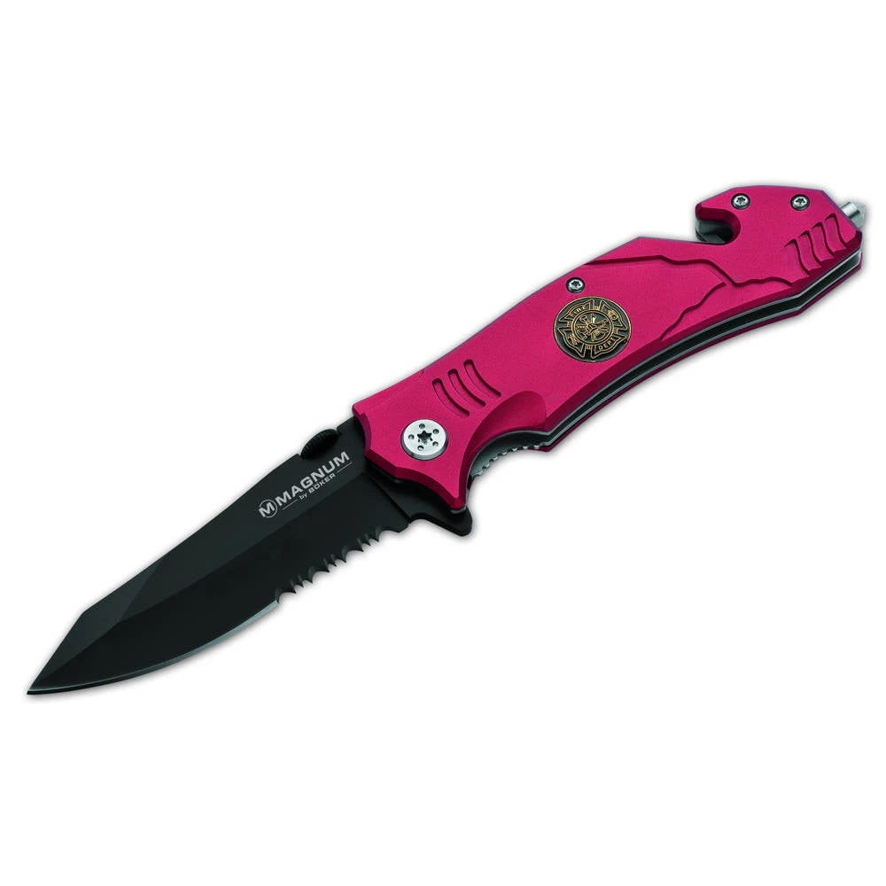 Couteau De Poche Fire Fighter Manche Aluminium Boker Magnum 1 Couteau De Poche Fire Fighter Manche Aluminium Boker Magnum