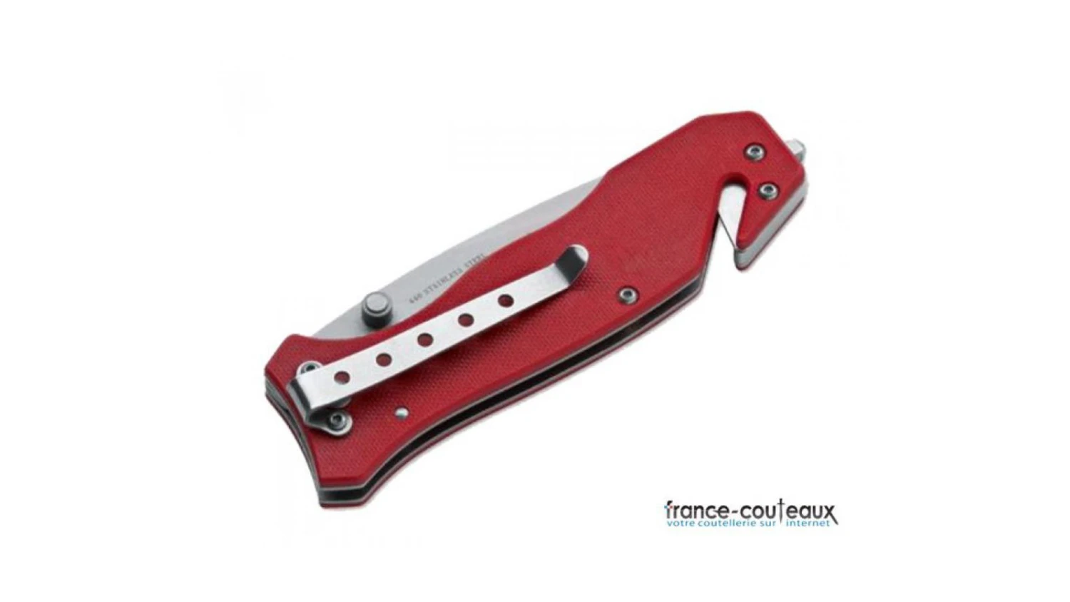 Couteau Fire Dept - Pompier - Rouge - 01MB366 - BOKER 1 Couteau Fire Dept - Pompier - Rouge - 01MB366 - BOKER