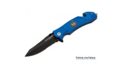 Couteau Pliant Bleu US Air Force Avec Lame Crantée